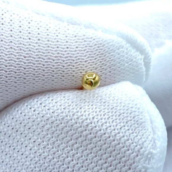 Tiny 2mm Gold Ball Nose Pin Nose Ring Nose Stud Nose Bone Dainty Minimalist - Picture 3 of 3
